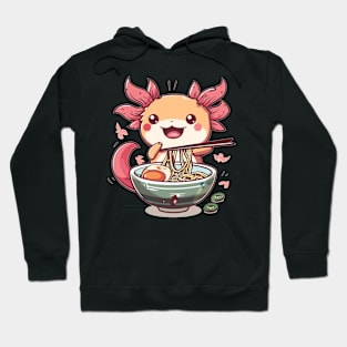 Cute axolotl love ramen Hoodie